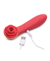 Inmi Bloomgasm Passion Petals 10X Rechargeable Silicone Rose Clitoral Stimulator - Red