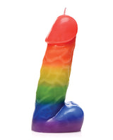 Master Series Pride Pecker Rainbow Drip Candle