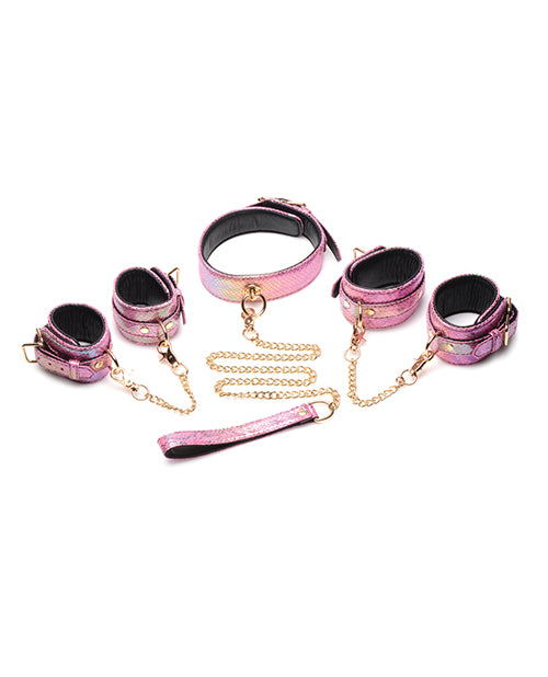 Master Series Captive Cobra Bondage Set (6 Piece) - Pink/Rainbow