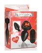 Booty Sparks 28X Silicone Vibrating Red Heart Anal Plug w/ Remote - Small
