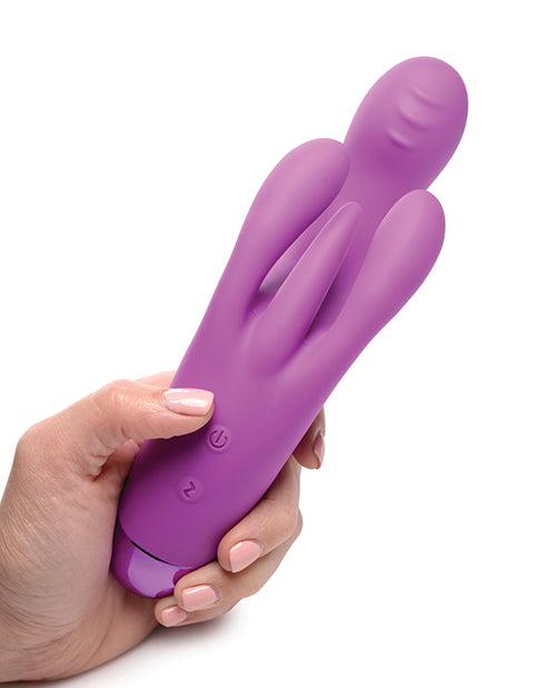 Bang! Triple Rabbit Silicone Vibrator - Purple