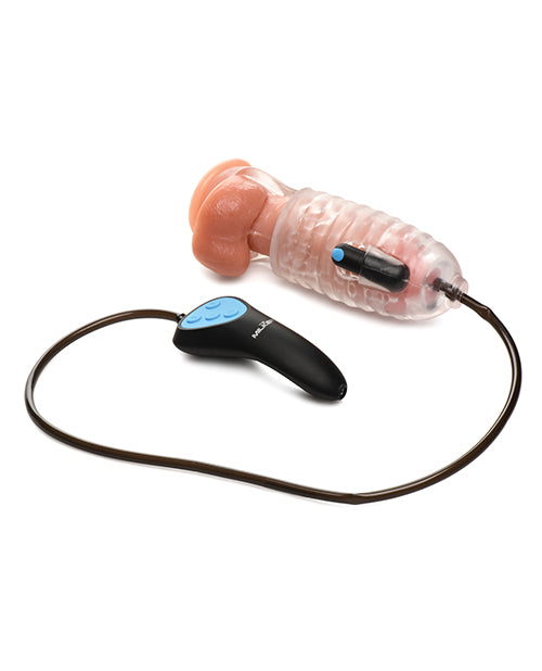 LoveBotz Mini Handheld Rechargeable Milker with Wired Remote Control - Black/Blue/Clear
