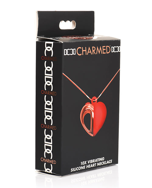 Charmed 10X Vibrating Silicone Heart Necklace