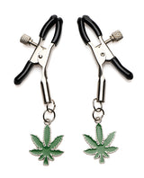 Charmed Mary Jane Nipple Clamps - Green/Silver