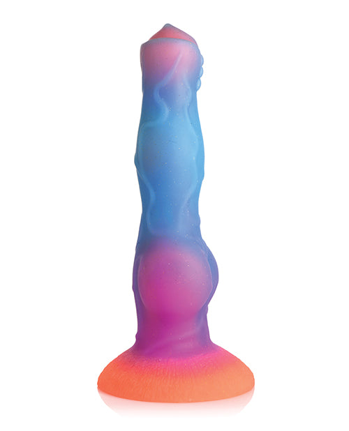 Creature Cocks Space Cock Glow in The Dark Silicone Alien Dildo - Orange/Purple/Blue