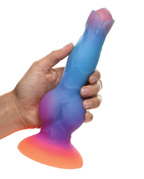 Creature Cocks Space Cock Glow in The Dark Silicone Alien Dildo - Orange/Purple/Blue