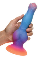 Creature Cocks Space Cock Glow in The Dark Silicone Alien Dildo - Orange/Purple/Blue