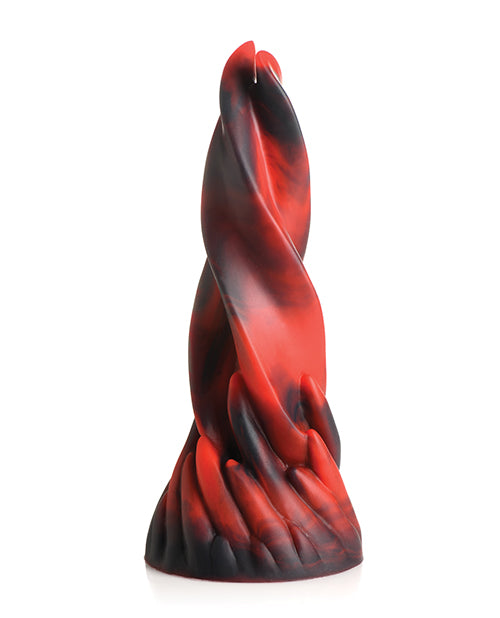 Creature Cocks Hell Kiss Twisted Tongues Silicone Dildo - Red/Black