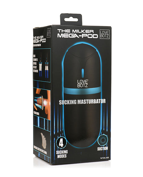 LoveBotz The Milker Mega-Pod Sucking Masturbator - Black/Clear