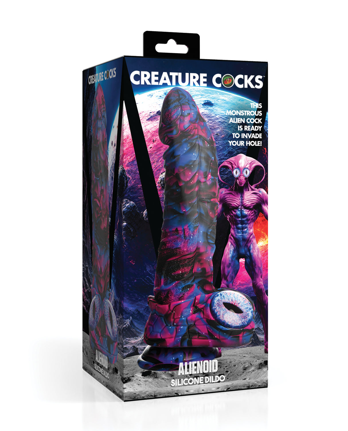 Creature Cocks Alienoid Silicone Dildo - Multi Color