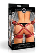 Master Series Crimson Captive Thigh, Wrist, Ankle Hog Tie Restraints - Red