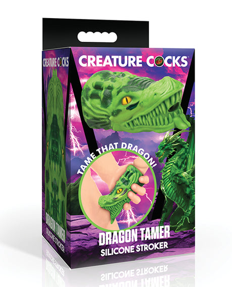 ["Creature Cocks Dragon Tamer Silicone Stroker - Green"]