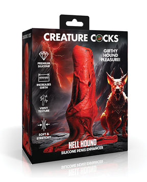 Creature Cocks Hellhound Silicone Penis Enhancer - Red/Black