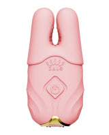 Zalo Nave Vibrating Nipple Clamps - Coral Pink