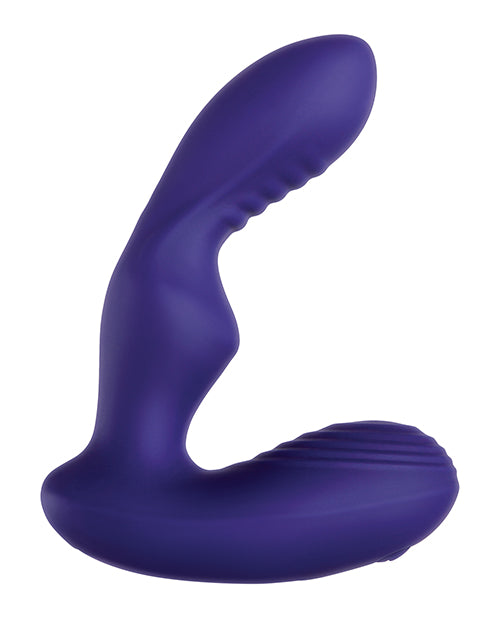 Zero Tolerance The Rocker Rechargeable Silicone Vibrating Prostate Massager with Remote Control - Navy Blue