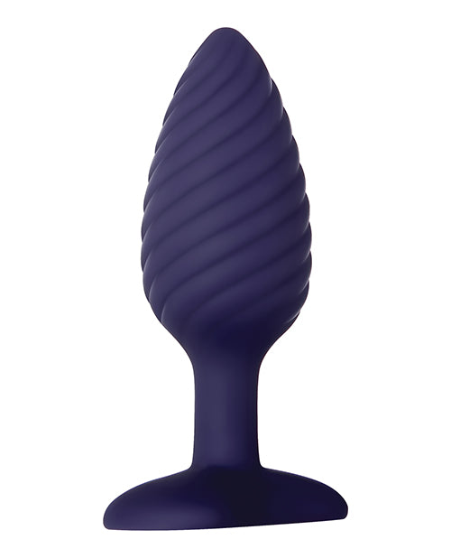 Zero Tolerance Wicked Twister Rechargeable Silicone Vibrating Butt Plug - Purple