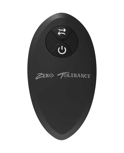 Zero Tolerance The One-Two Punch Silicone Rechargeable Prostate Massager with Remote Control - Black