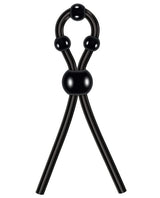 Zero Tolerance Ultimate Silicone Cock Tie with Adjustable Pleasure Beads - Black