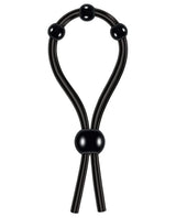 Zero Tolerance Ultimate Silicone Cock Tie with Adjustable Pleasure Beads - Black