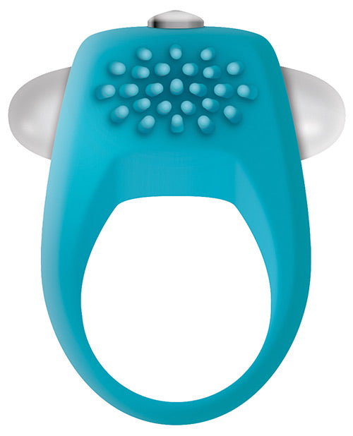 Zero Tolerance Teal Tickler Silicone Vibrating Cock Ring - Teal