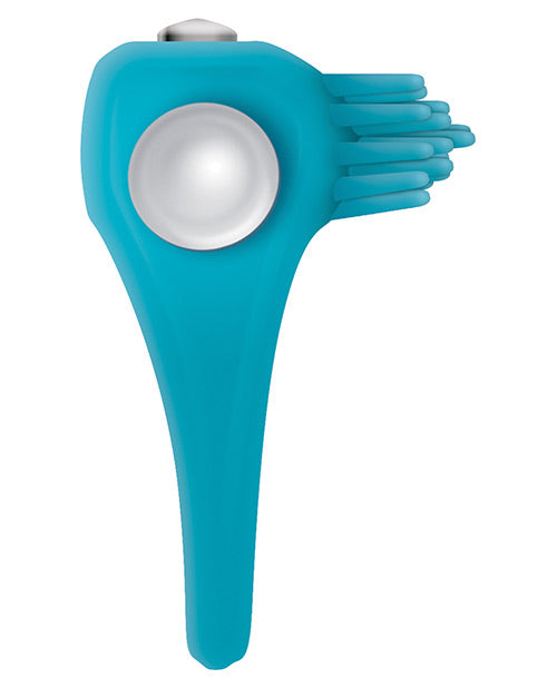 Zero Tolerance Teal Tickler Silicone Vibrating Cock Ring - Teal