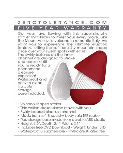 Zero Tolerance Vesuvius Volcano Stroker - White/Red