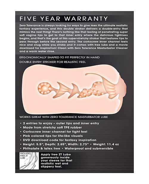 Zero Tolerance X-Treme Entry Movie Download with Double Entry Stroker - Vanilla