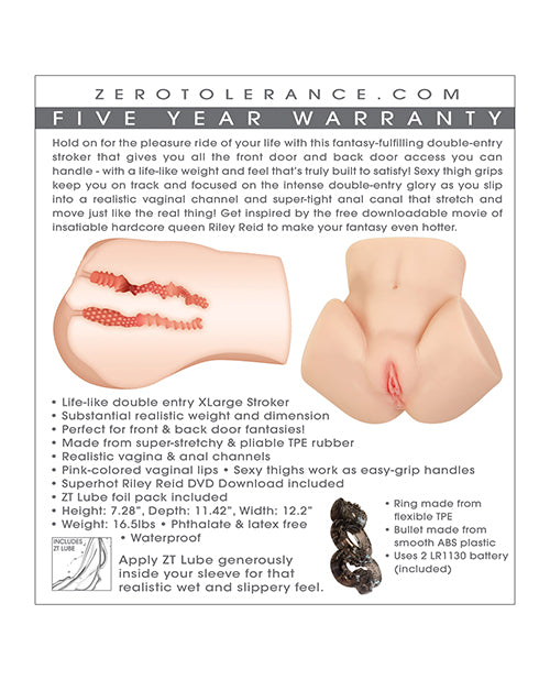 Zero Tolerance Riley Reid Movie Download with Large Body Stroker - Vanilla