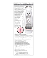 Zero Tolerance The Thrusting Stroker Rechargeable Vibrating Pussy Masturbator - Vanilla/White