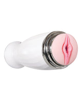 Zero Tolerance The Thrusting Stroker Rechargeable Vibrating Pussy Masturbator - Vanilla/White