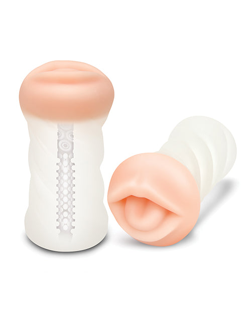 ZOLO Squeezable Deep Throat Masturbator - Mouth - Vanilla/Clear