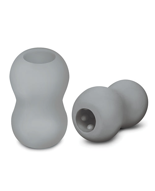 ZOLO Squeezable Mini Double Bubble Masturbator - Gray