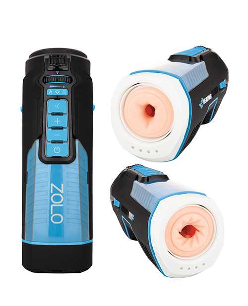 ZOLO Blowbot Full Shaft Male Blowjob Masturbator - Blue/Black